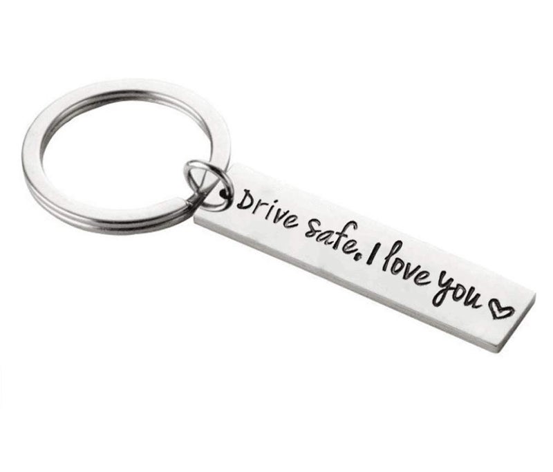 BOGZON Drive Safe Keychain I Love You Pendant Dad Boyfriend Gift Trucher Husband Valentiness's Day Driver Gift for Women Men
